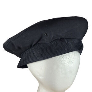 Art Caps Military Sailor Uniform Hat Cover 6-7/8 Black Dacron Wool